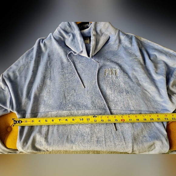 Victoria's Secret Light blue VELOUR VARSITY COWL -READ DESCRIPTION - Picture 11 of 12